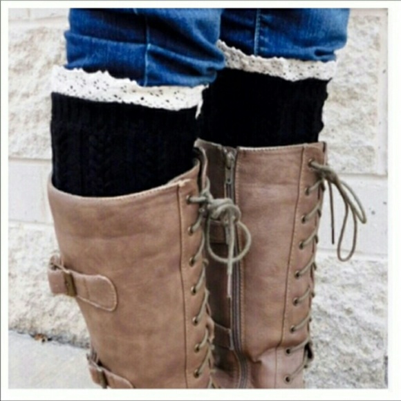 New Cozy Lace Leg Warmers / Boot Cuffs - Picture 2 of 4